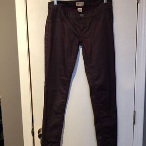 Mudd Coated Low Rise Skinny Stretch Jean size 9